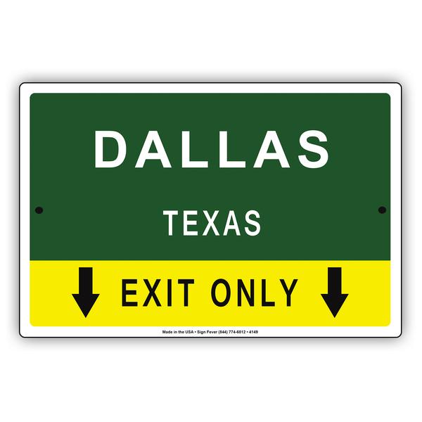 City & State Exit Only Signs