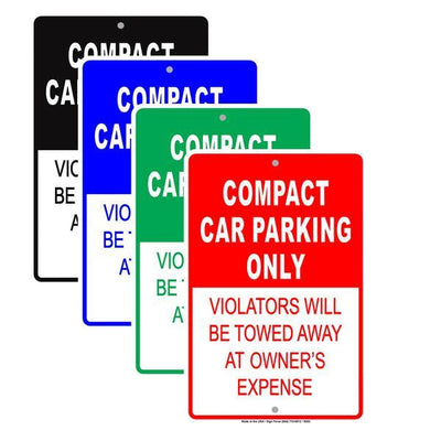 Compact Car Parking Signs