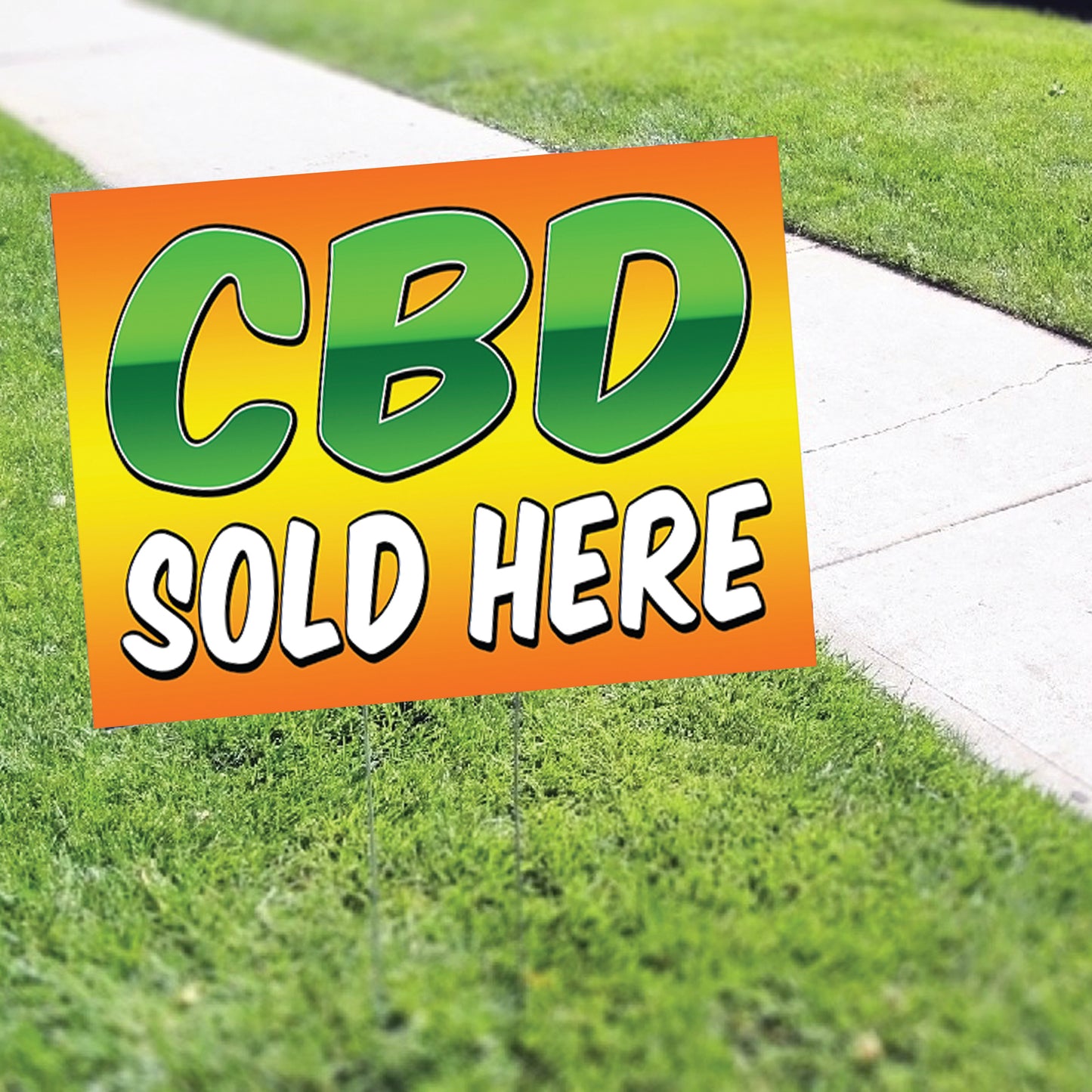 CBD Sold Here Coroplast Printed Yard Sign
