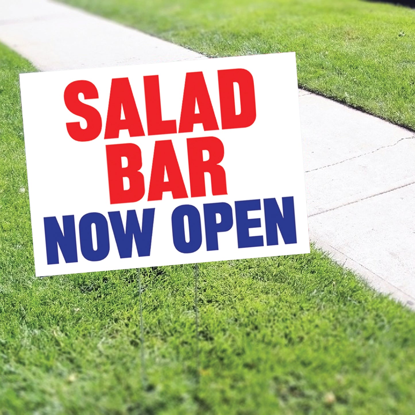 Salad Bar Now Open Coroplast Yard Sign