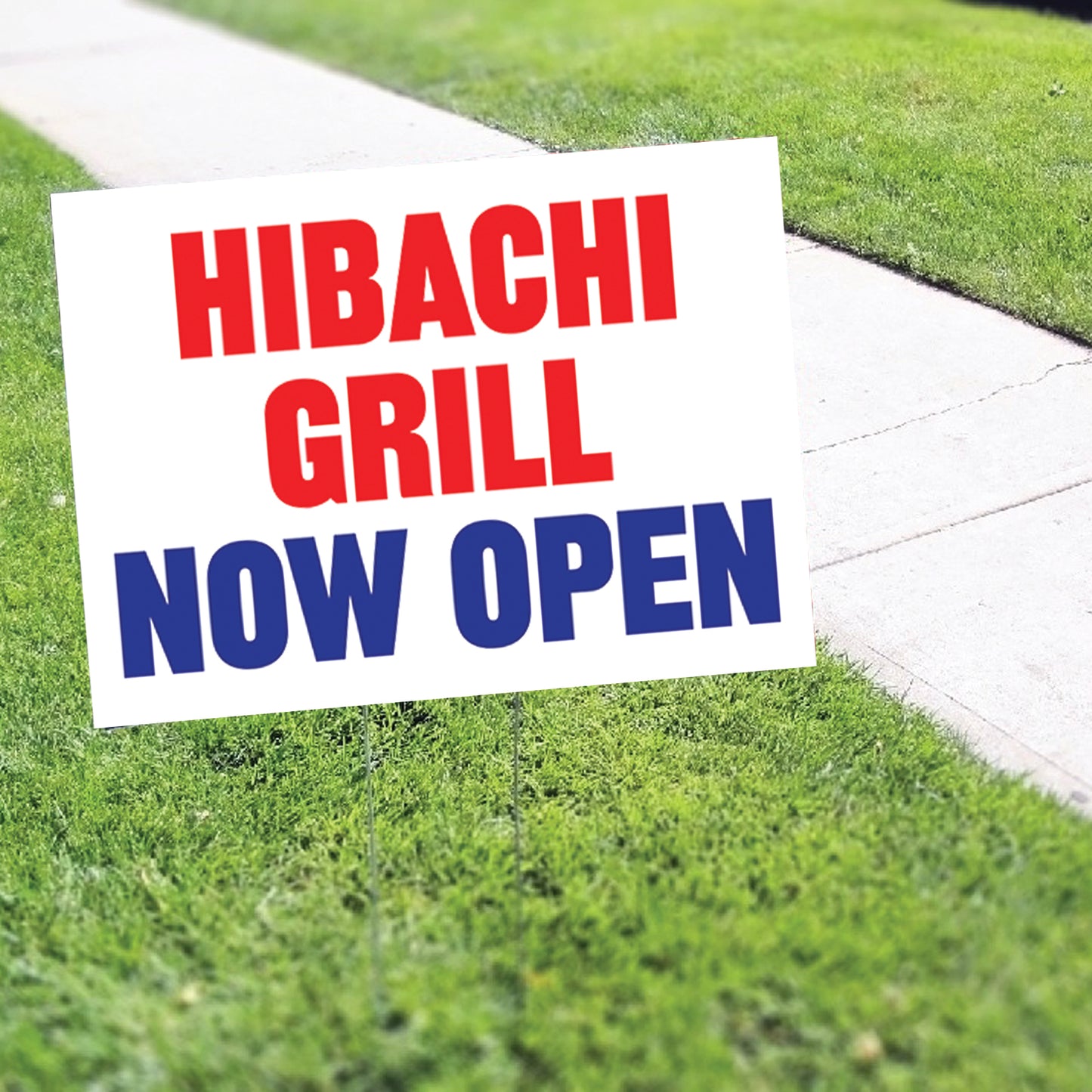 Hibachi Grill Now Open Coroplast Yard Sign