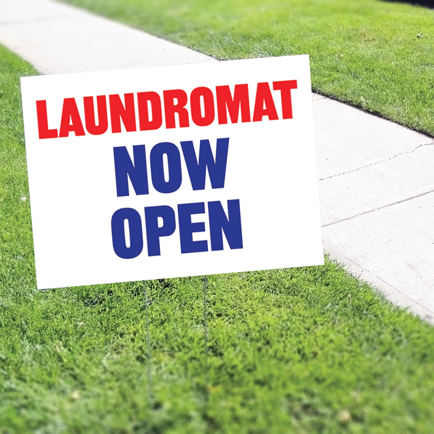 Laundromat Now Open Coroplast Yard Sign