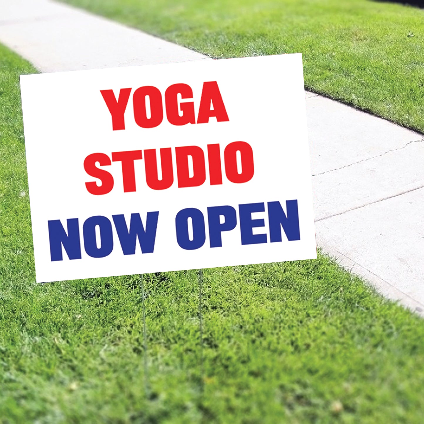 Yoga Studio Now Open Coroplast Yard Sign