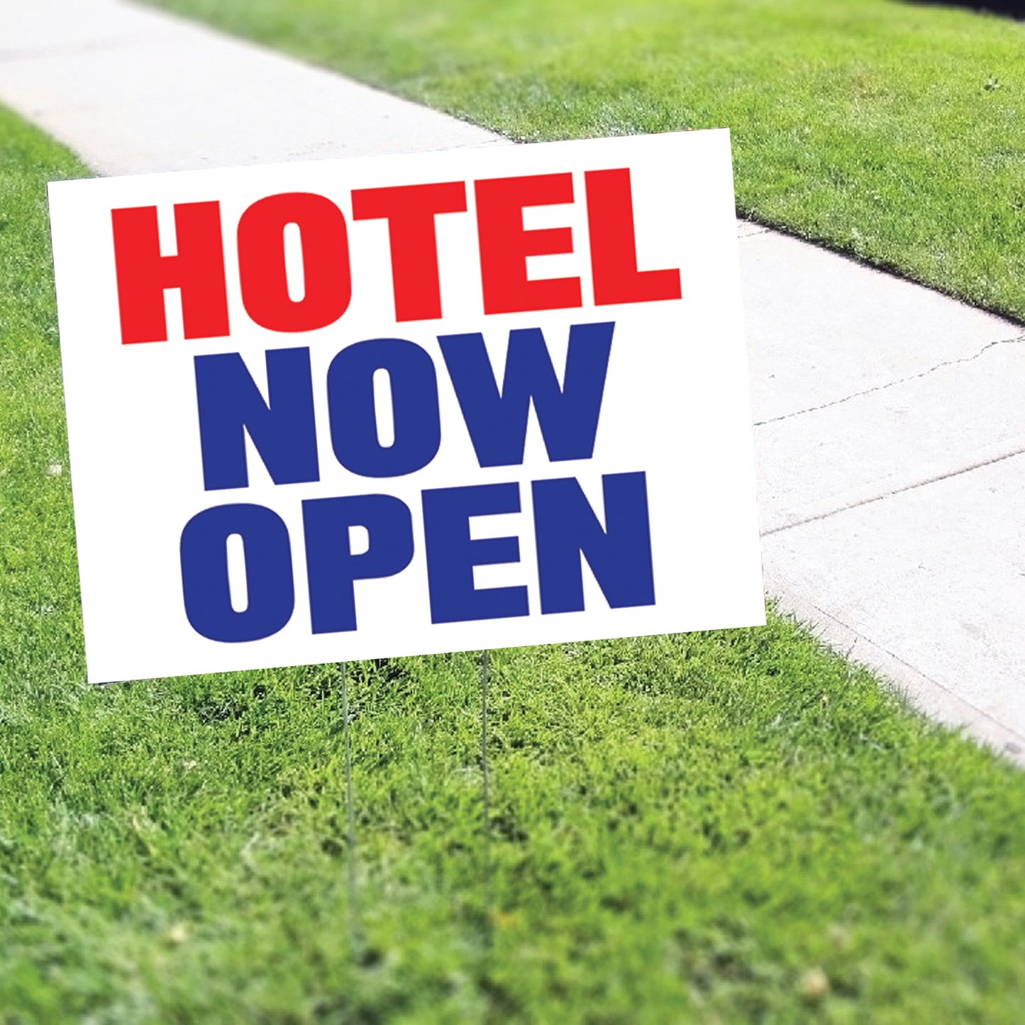 Hotel Now Open Coroplast Yard Sign