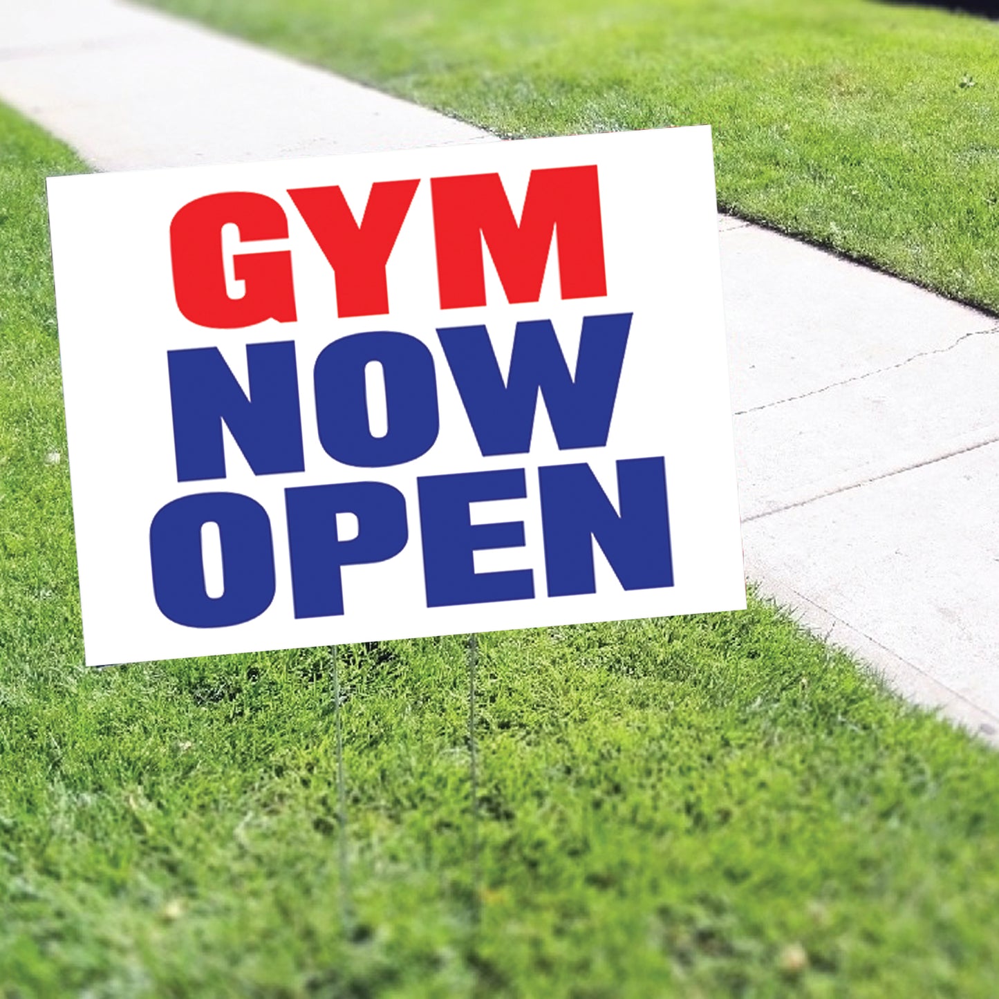 GYM Now Open Coroplast Yard Sign