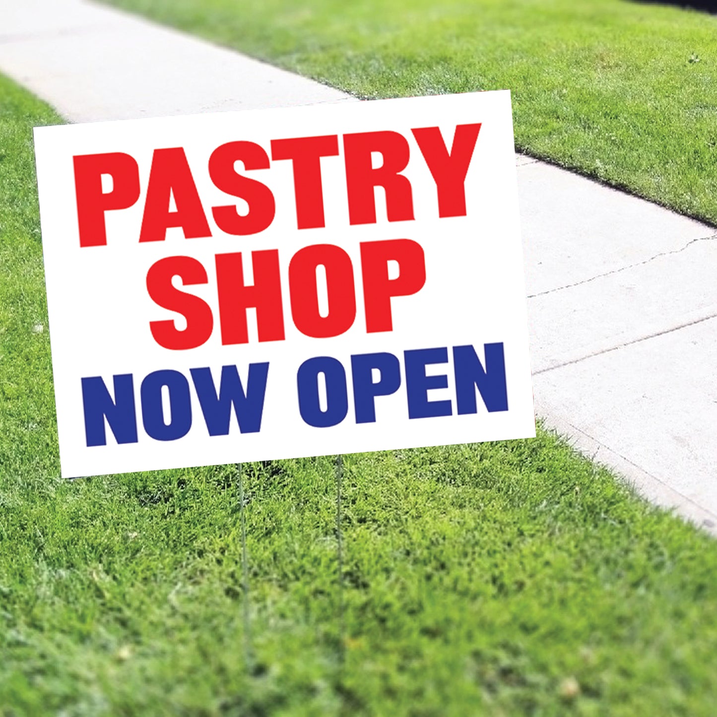 Pastry Shop Now Open Coroplast Yard Sign