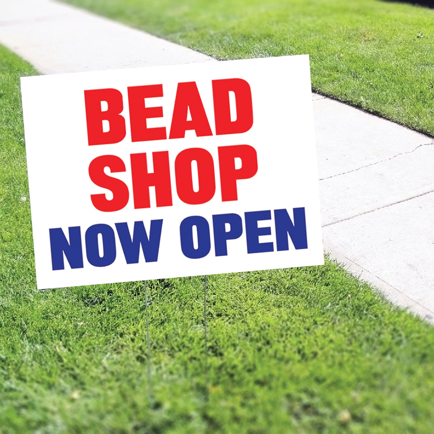 Bead Shop Now Open Coroplast Yard Sign
