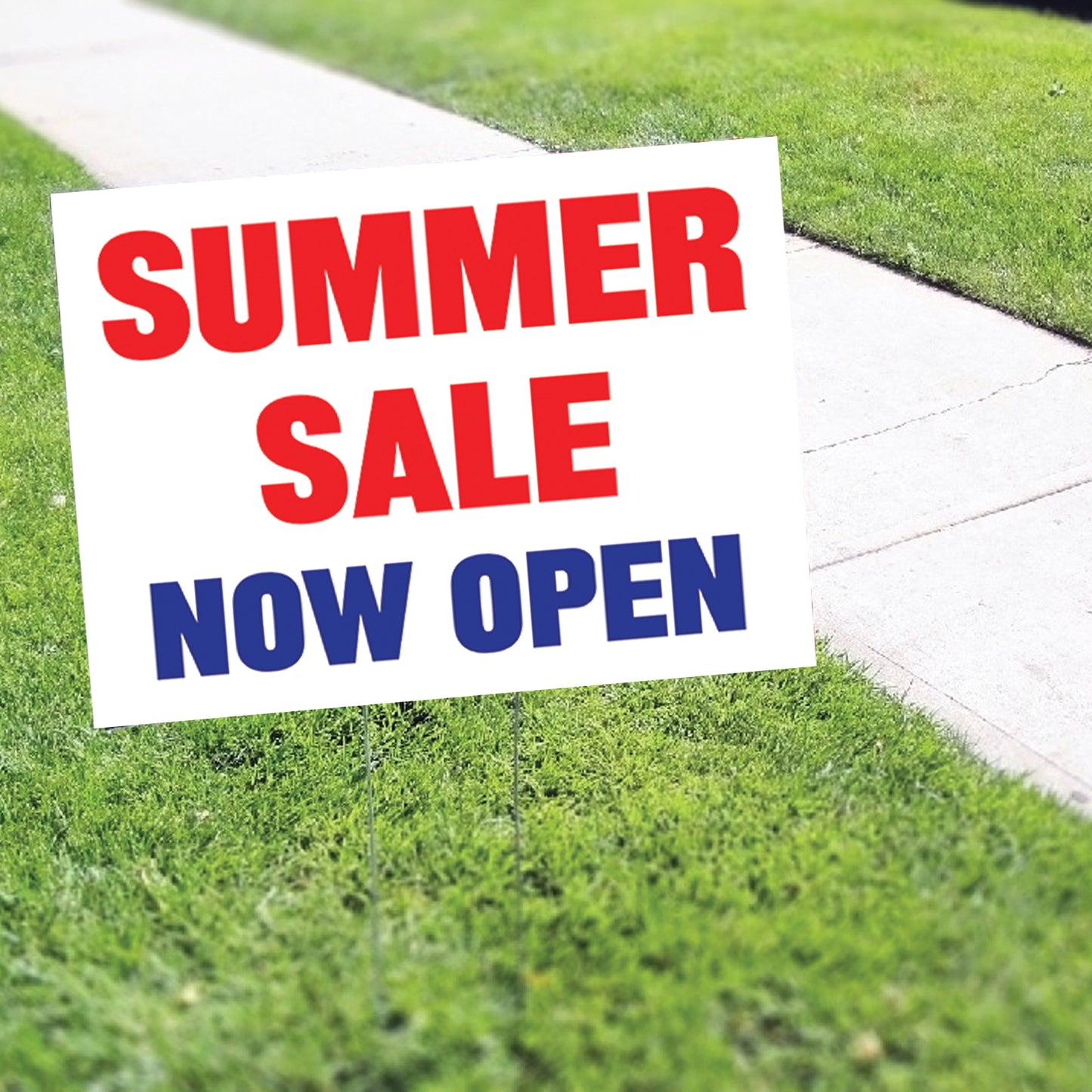 Summer Sale Now Open Coroplast Yard Sign