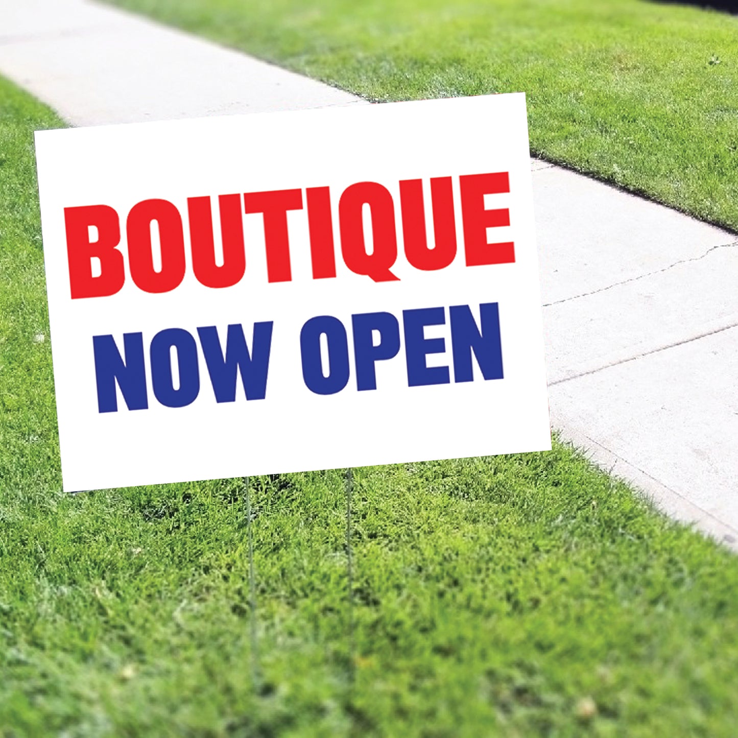 Boutique Now Open Coroplast Yard Sign