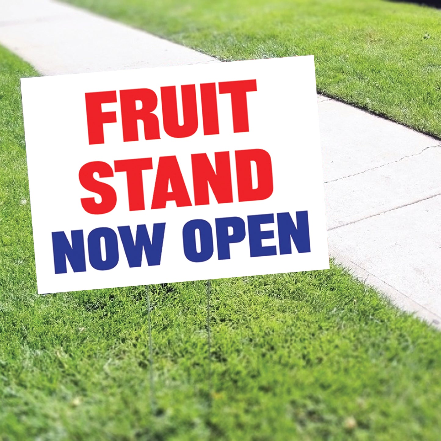 Fruit Stand Now Open Coroplast Yard Sign