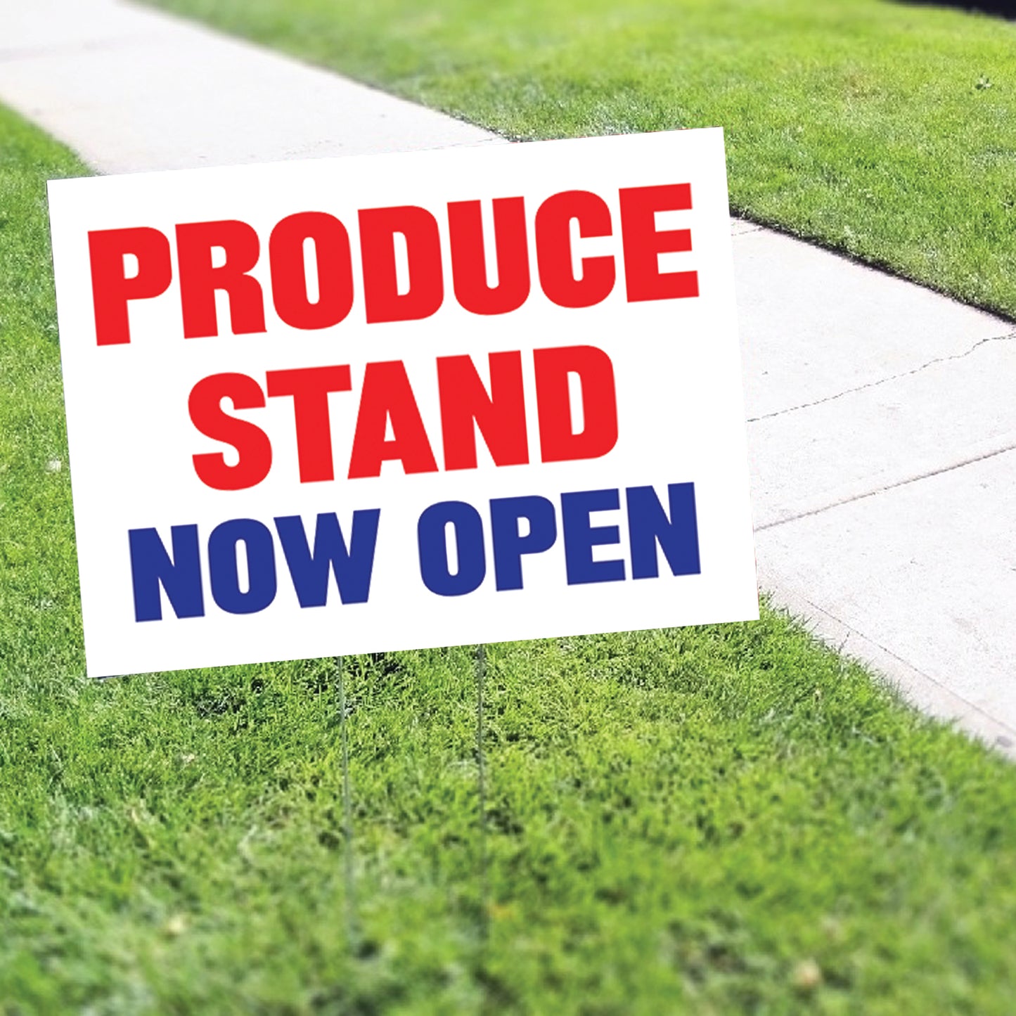 Produce Stand Now Open Coroplast Yard Sign