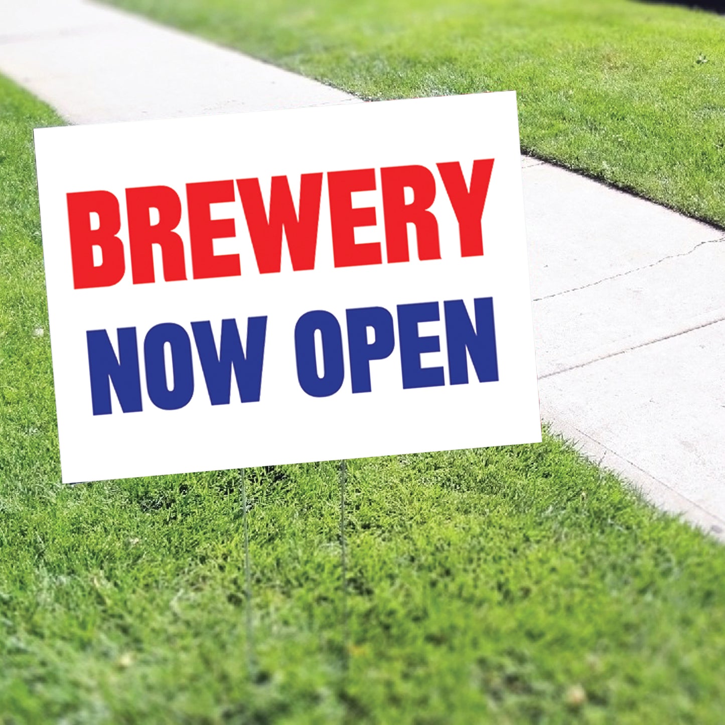 Brewery Now Open Coroplast Yard Sign