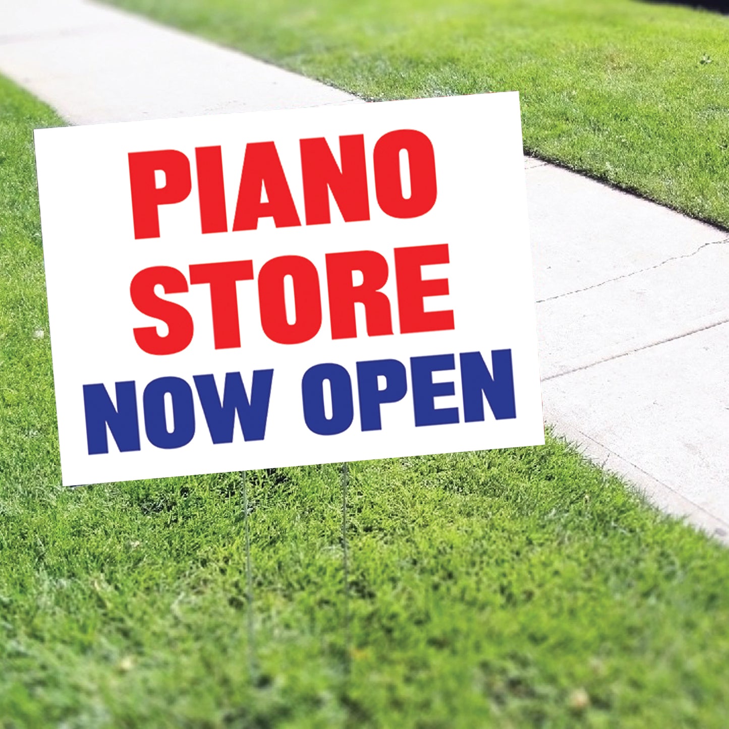 Piano Store Now Open Coroplast Yard Sign