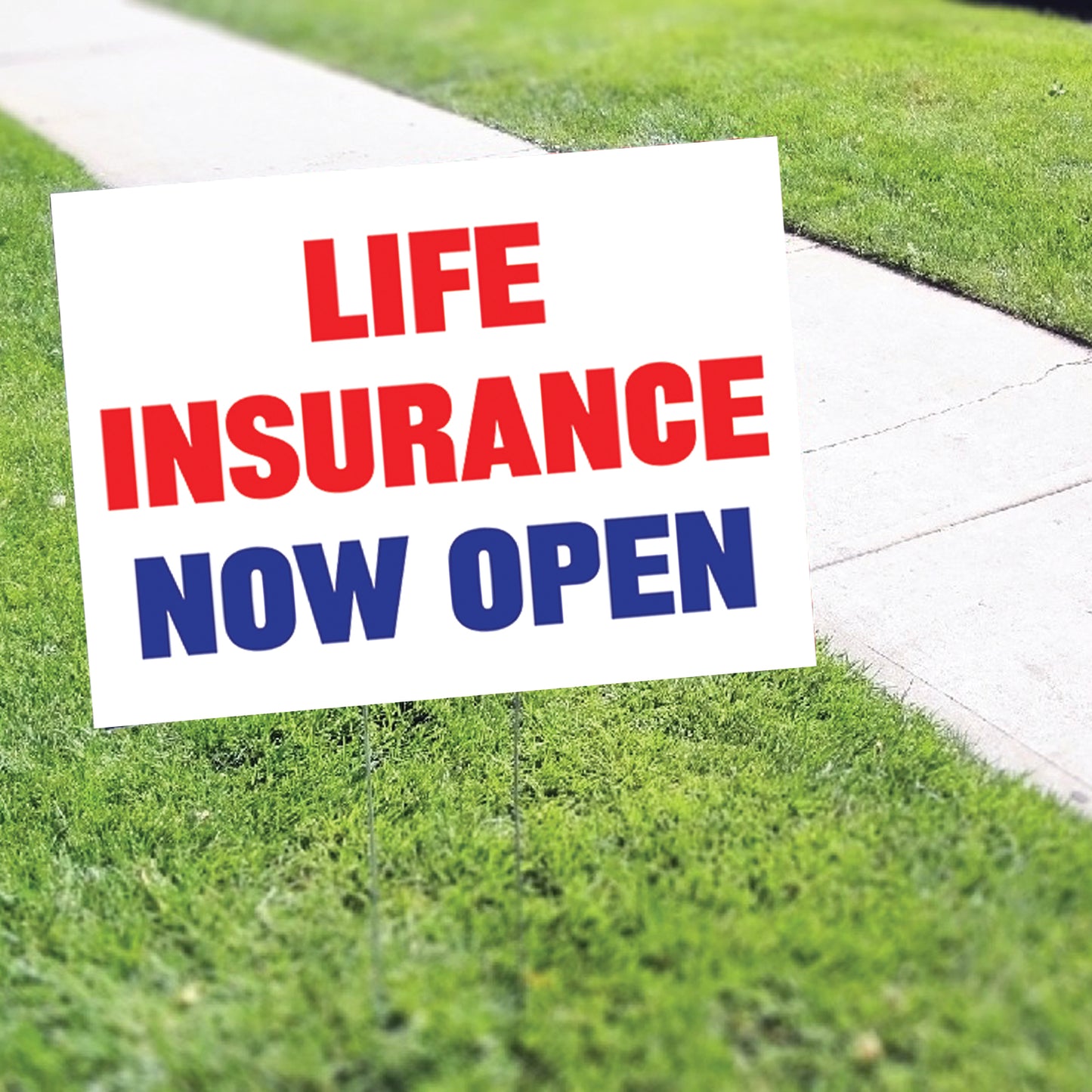 Life Insurance Now open Coroplast Yard Sign