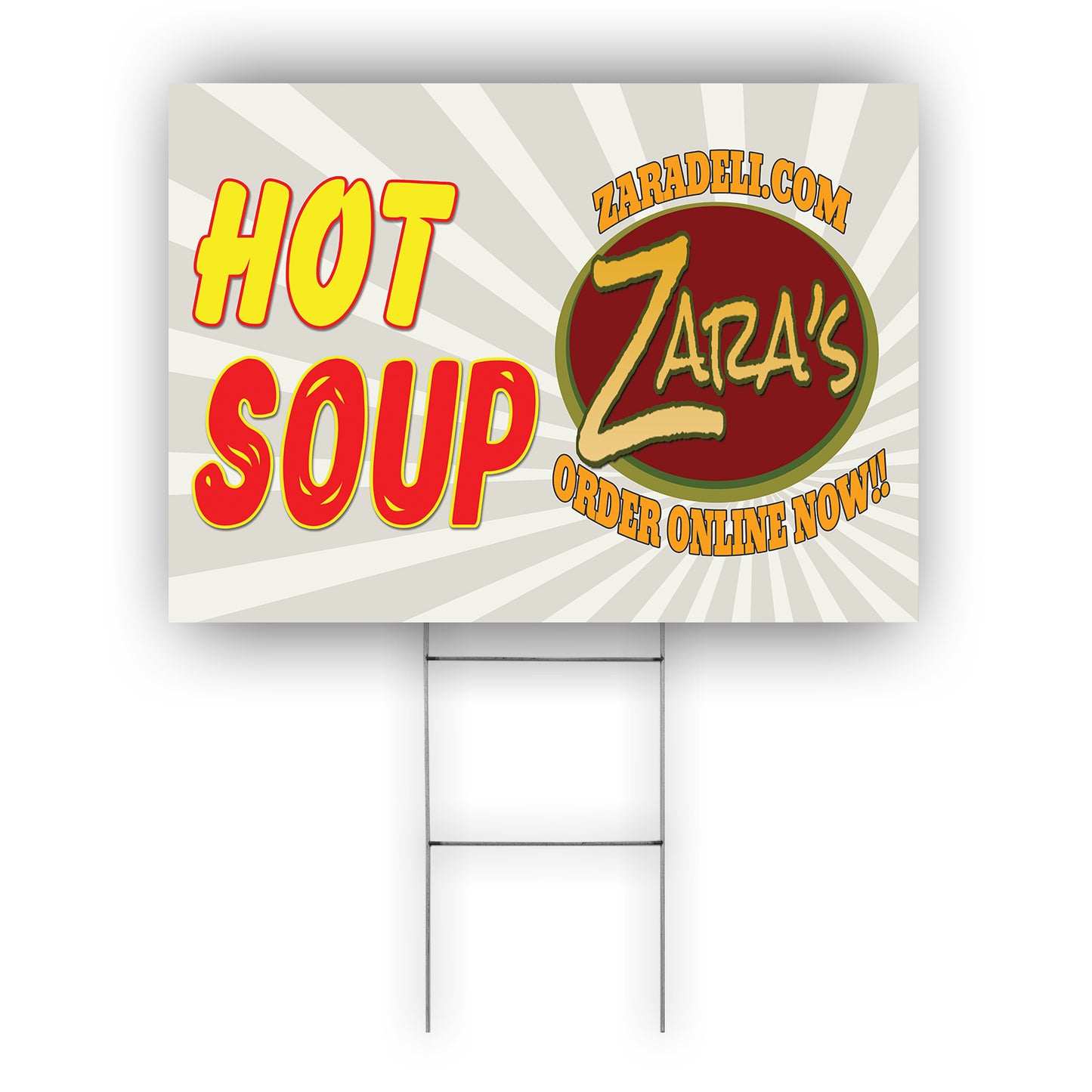 Hot Soup Zara's Coroplast Yard Sign