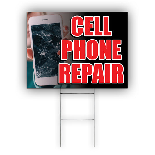 Cell Phone Repair Coroplast Yard Sign