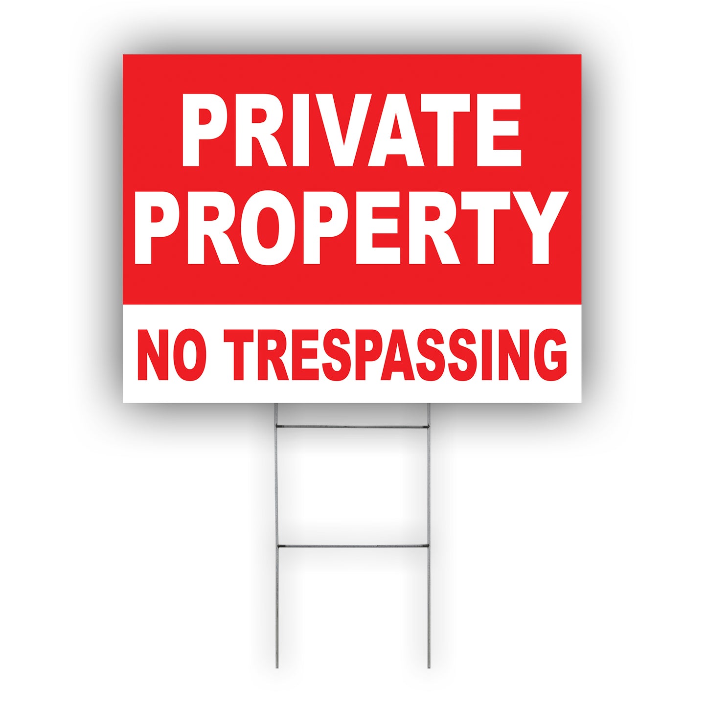 Private Property No Trespassing Coroplast Yard Sign