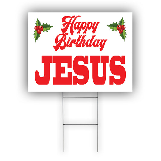 Happy Birthday Jesus Coroplast Yard Sign