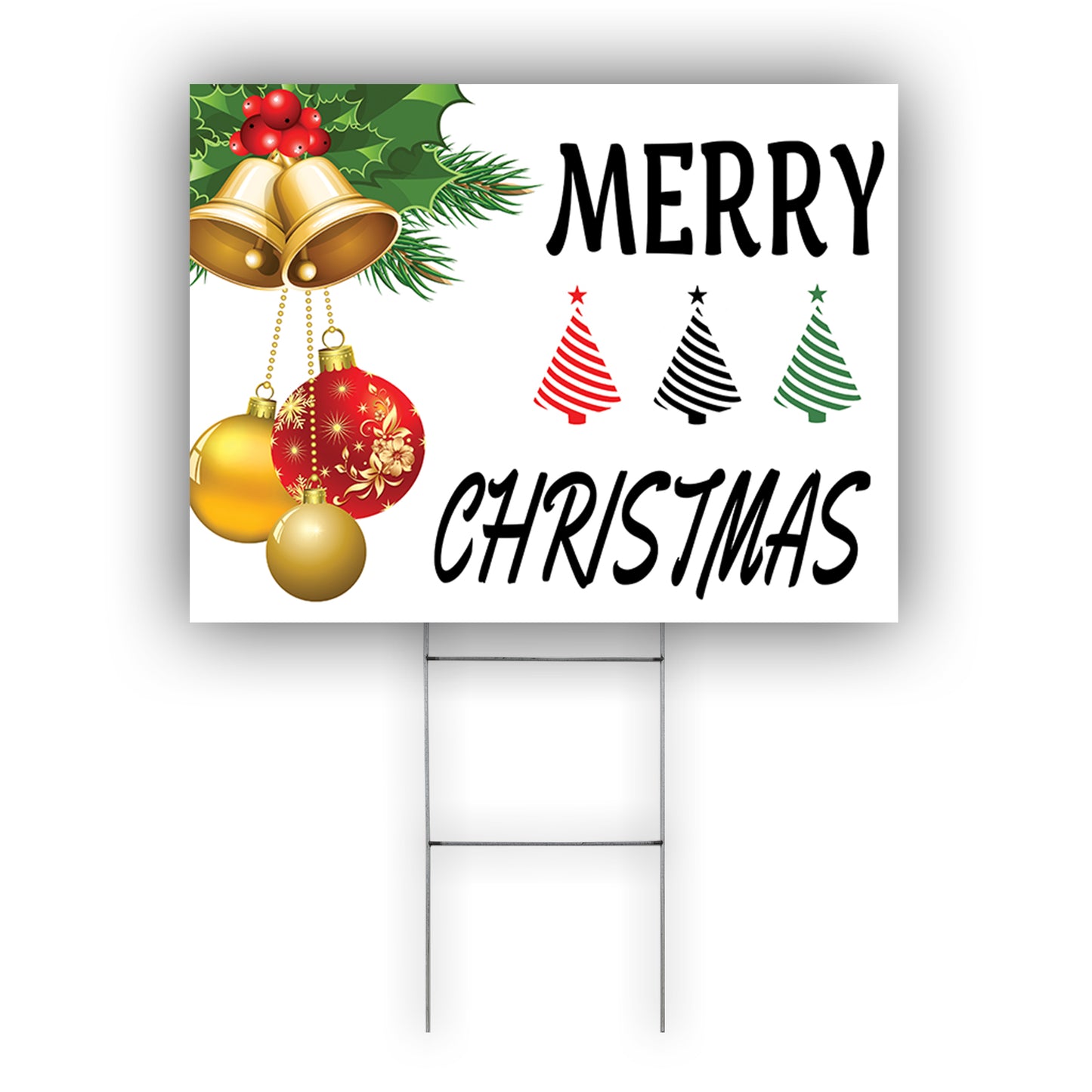 Merry Christmas Coroplast Yard Sign