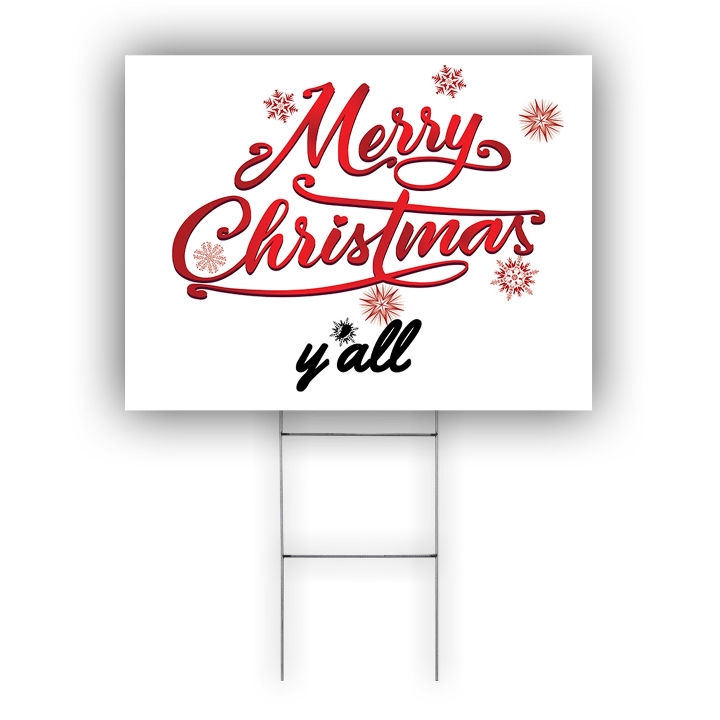 Merry Christmas y'all Coroplast Yard Sign