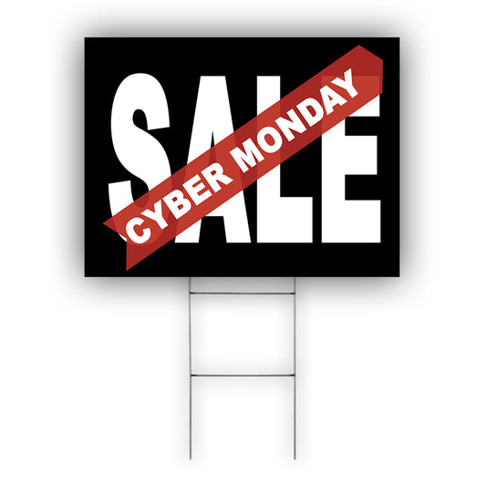 Sale Cyber Monday Coroplast Yard Sign