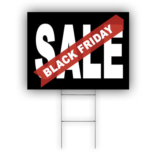 Sale Black Friday Coroplast Yard Sign
