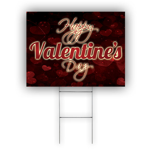 Happy Valentine's Day Coroplast Yard Sign