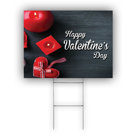 Happy Valentine's Day Coroplast Yard Sign
