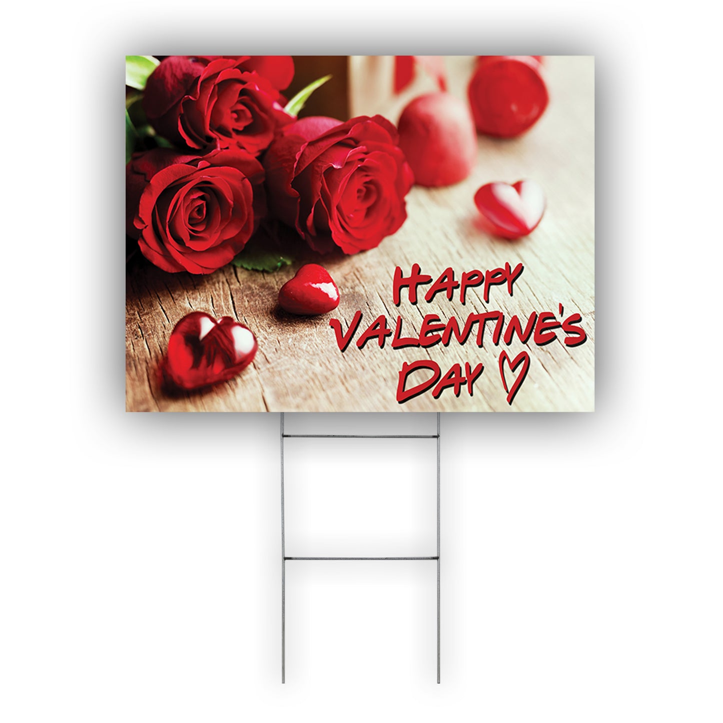 Happy Valentine's Day Coroplast Yard Sign