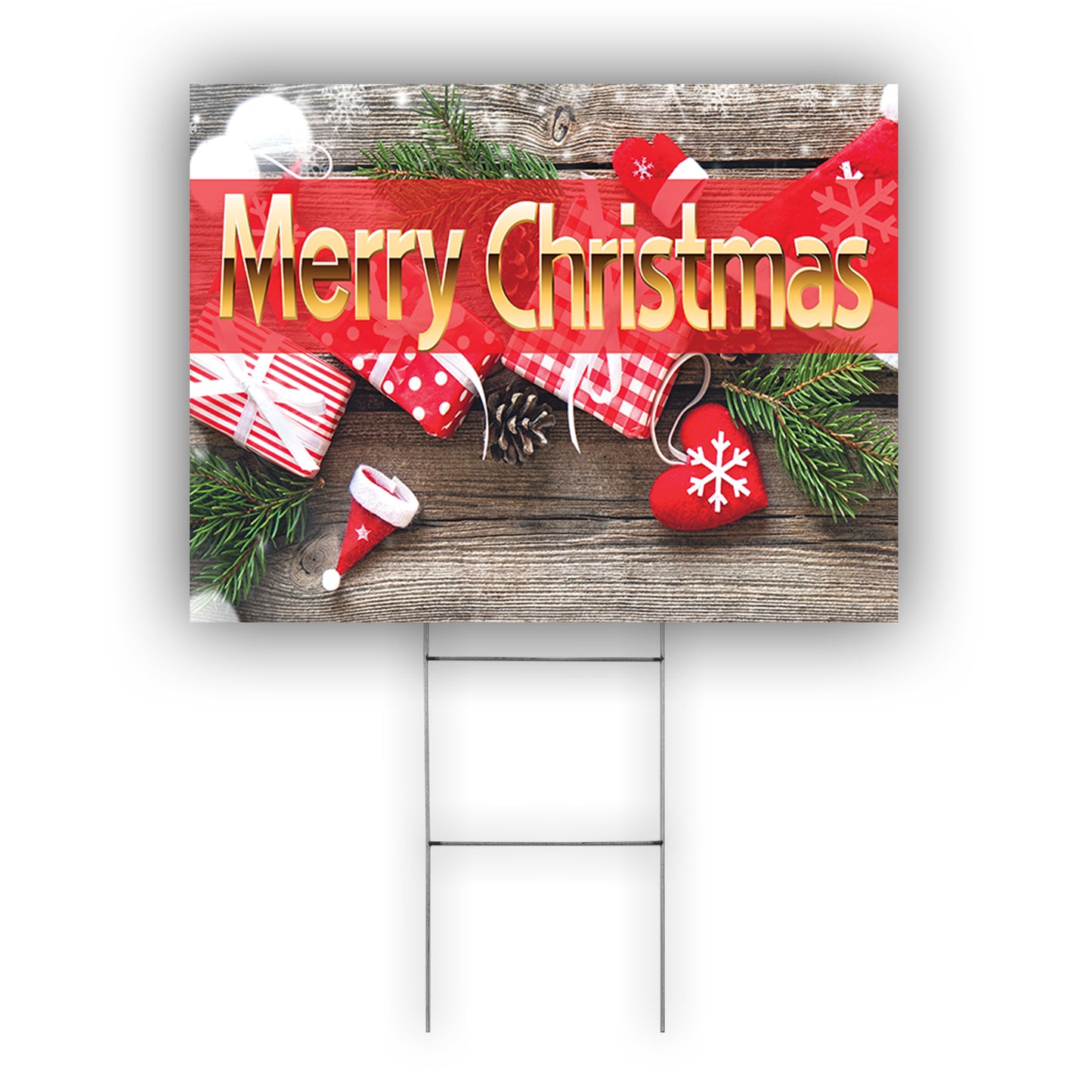 Merry Christmas Coroplast Yard Sign