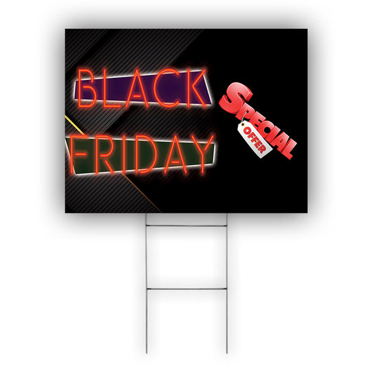 Black Friday Special Offer Coroplast Yard Sign
