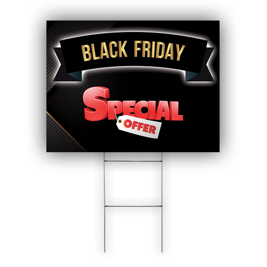 Black Friday Special Offer Coroplast Yard Sign