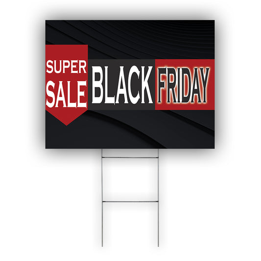 Super Sale Black Friday Coroplast Yard Sign