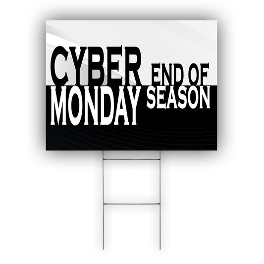 Cyber Monday End Of Season Coroplast Yard Sign