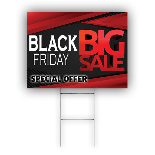 Black Friday Big Sale Super Offer Coroplast Yard Sign