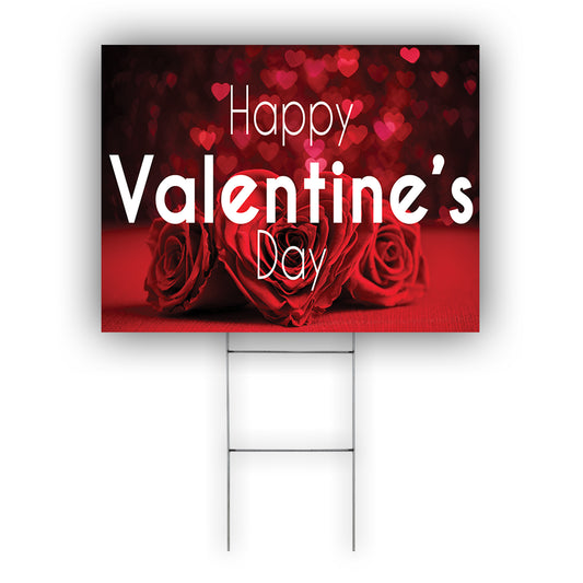 Happy Valentine's Day Coroplast Yard Sign