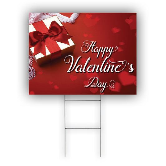 Happy Valentine's Day Coroplast Yard Sign