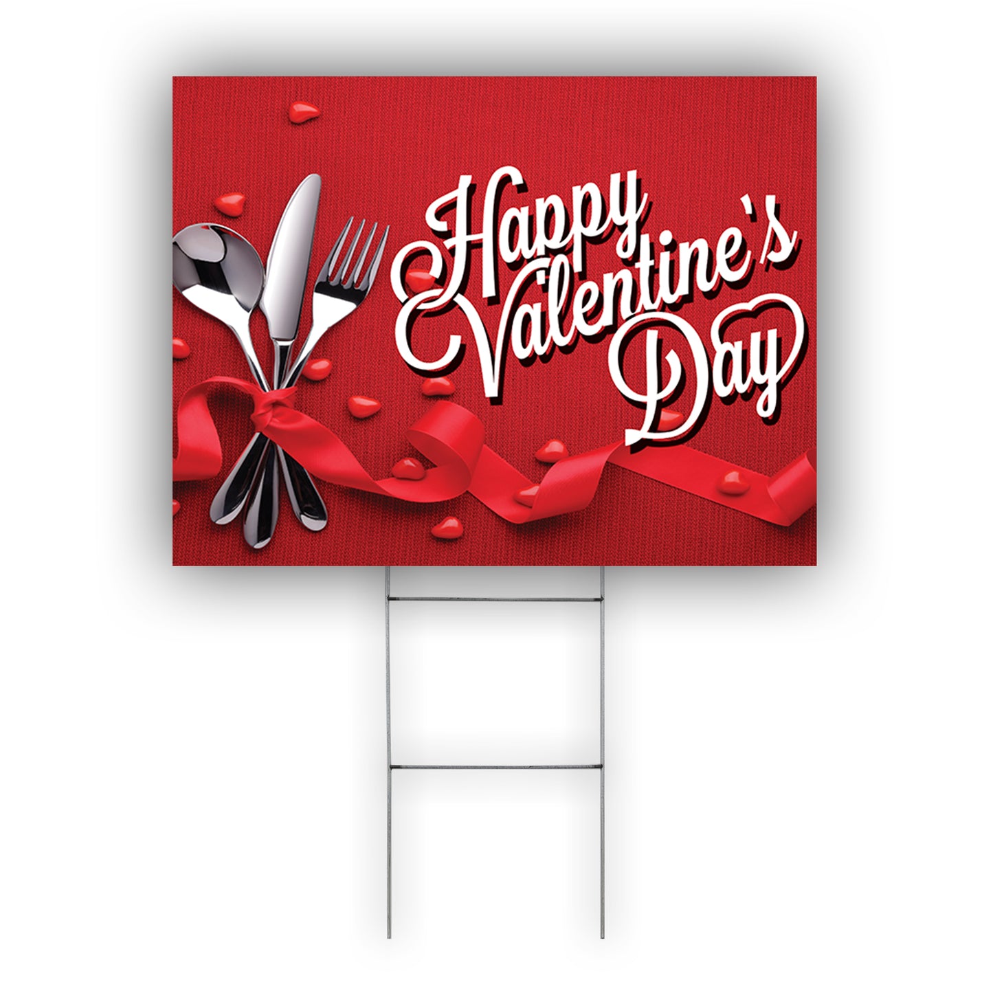 Happy Valentine's Day Coroplast Yard Sign