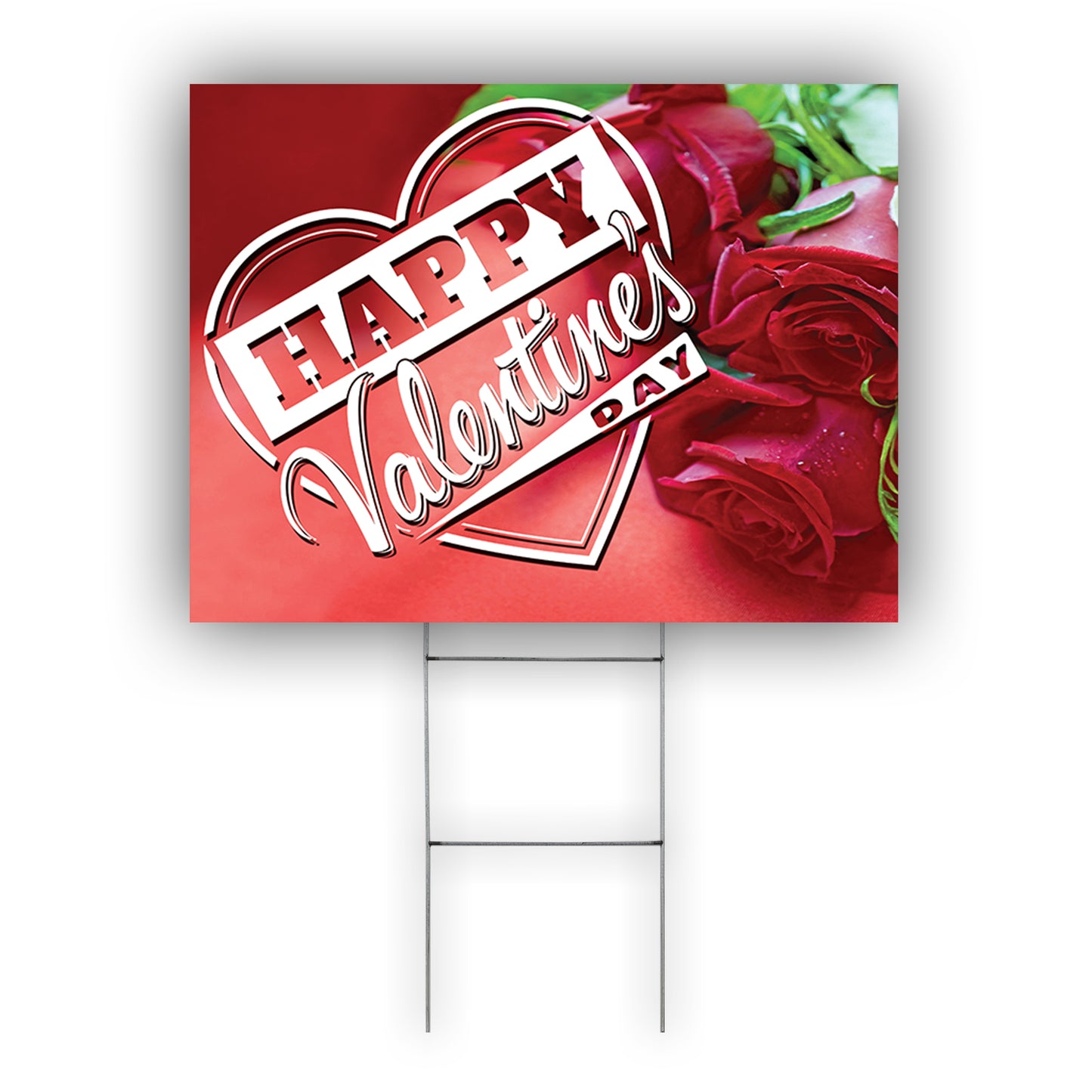 Happy Valentine's Day Coroplast Yard Sign