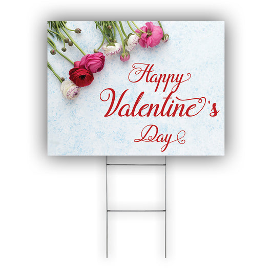 Happy Valentine's Day Coroplast Yard Sign