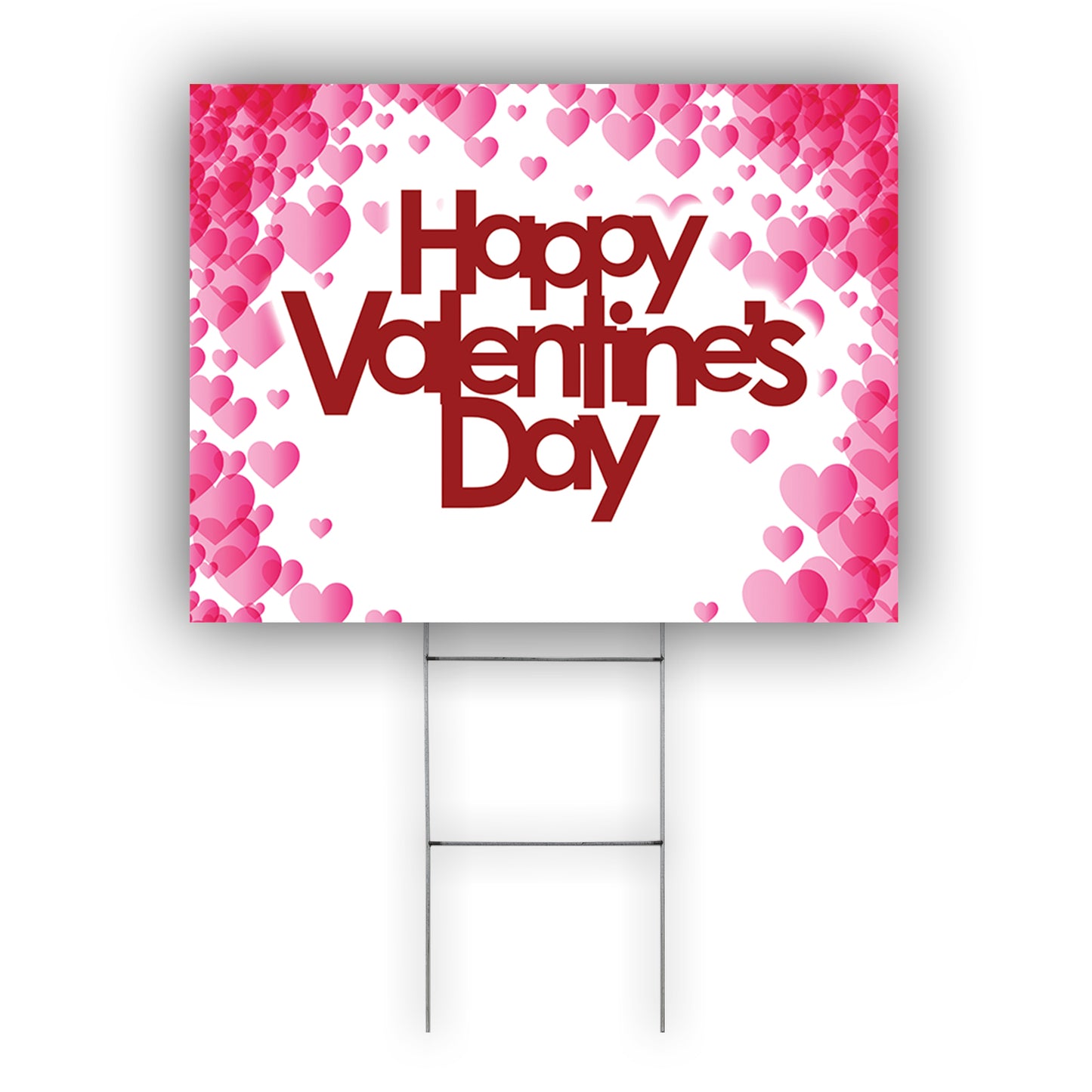 Happy Valentine's Day Coroplast Yard Sign