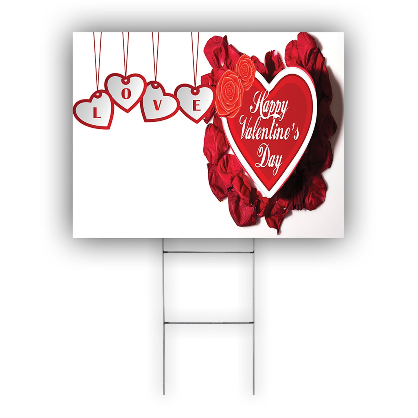 Happy Valentine's Day Coroplast Yard Sign