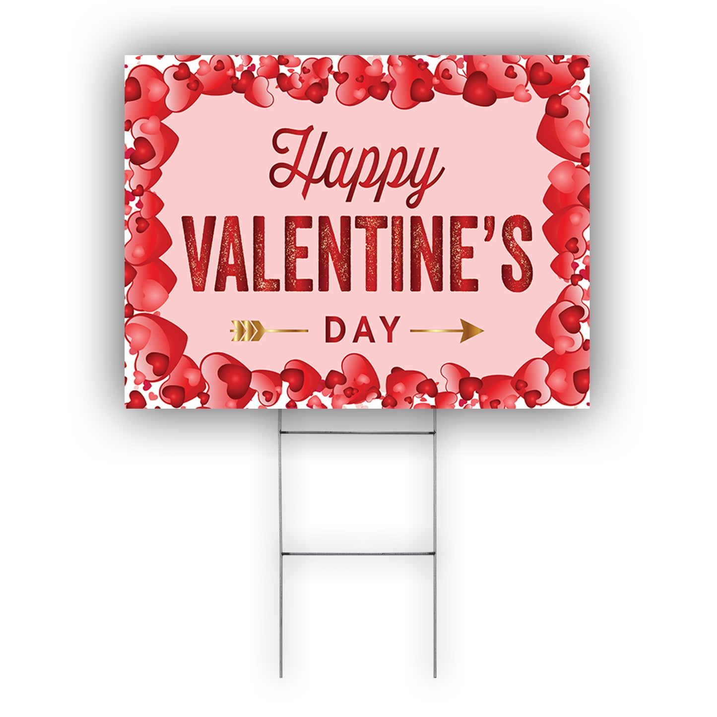 Happy Valentine's Day Coroplast Yard Sign