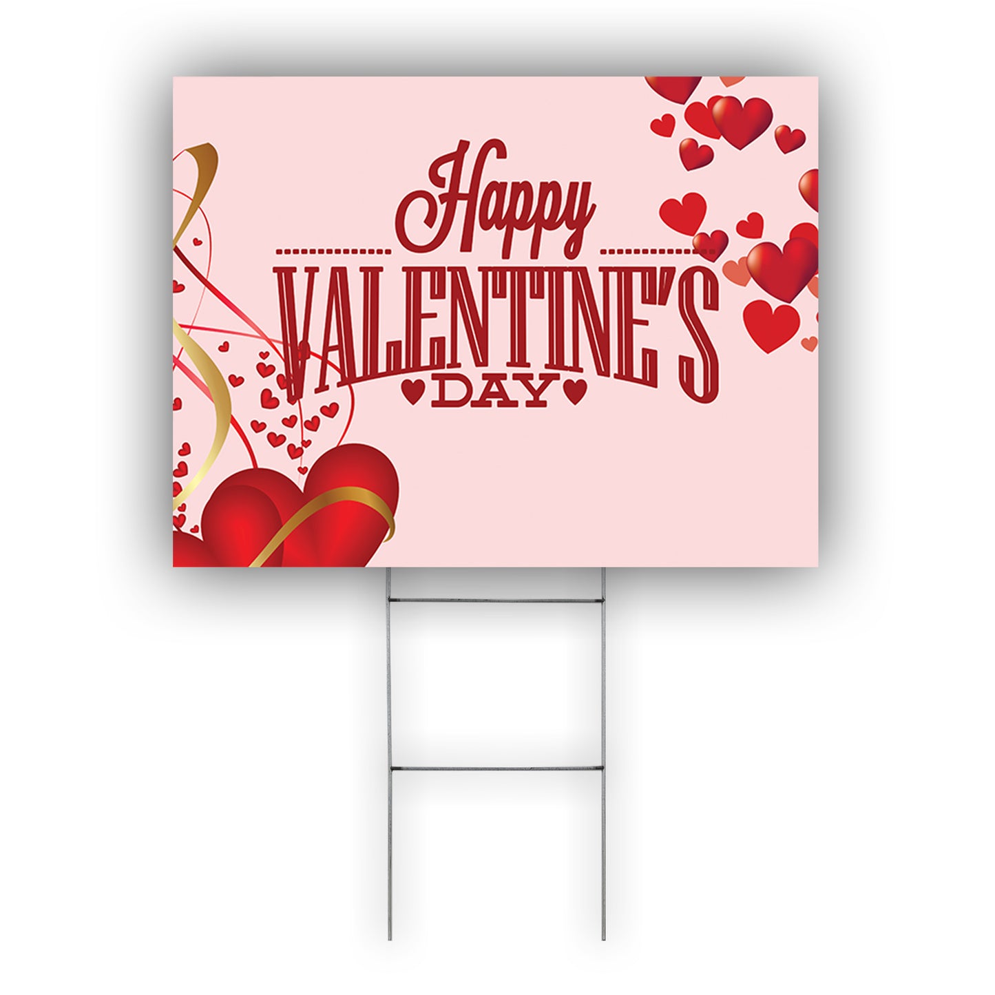 Happy Valentine's Day Coroplast Yard Sign