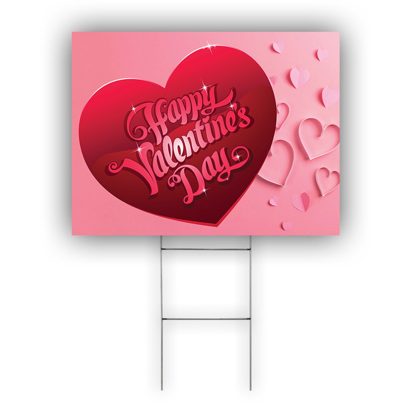 Happy Valentine's Day Coroplast Yard Sign