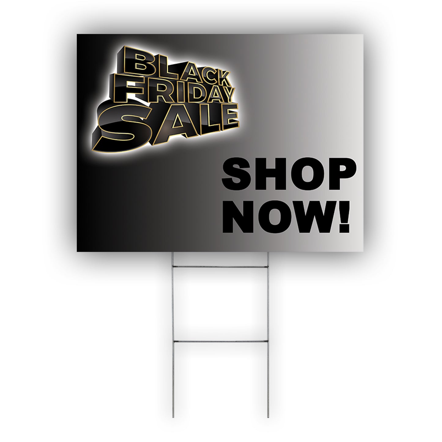 Black Friday Shop Now Coroplast Yard Sign