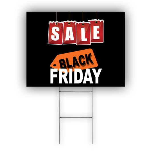 Sale Black Friday Coroplast Yard Sign