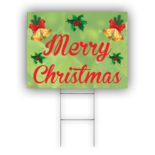 Merry Christmas Coroplast Yard Sign