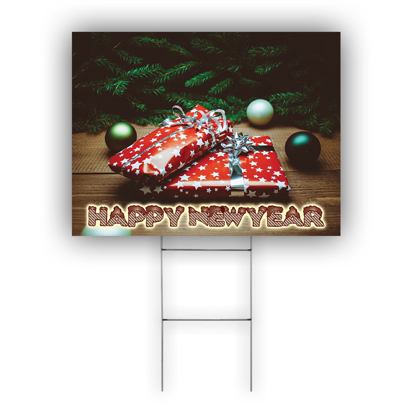 Happy New Year Coroplast Yard Sign