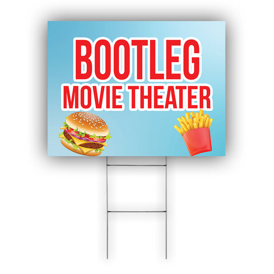 Bootleg Movie Theater Coroplast Yard Sign